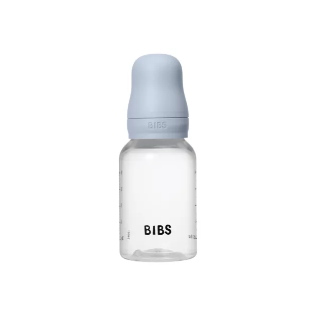BIBS Cumisüvegszett natúr kaucsuk cumifejjel - Pasztellkék