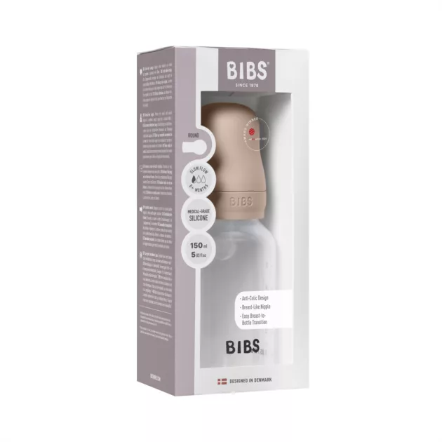 BIBS Cumisüvegszett szilikon cumifejjel - Púderrózsaszín