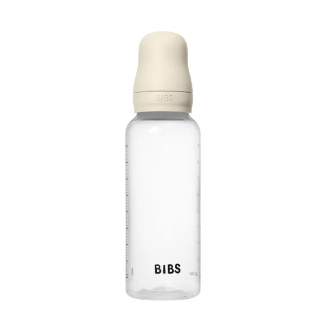 BIBS Cumisüvegszett 270 ml szilikon cumifejjel - Krémfehér