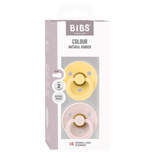 BIBS Colour Cumi 2-es szett (Krémsárga/Szirom) 6-18 hó