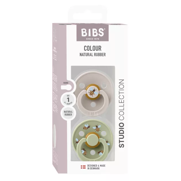 BIBS Studio Méhecske Colour Urban Garden Cumi 2 db-os  0-6 hó - Gombaba mix