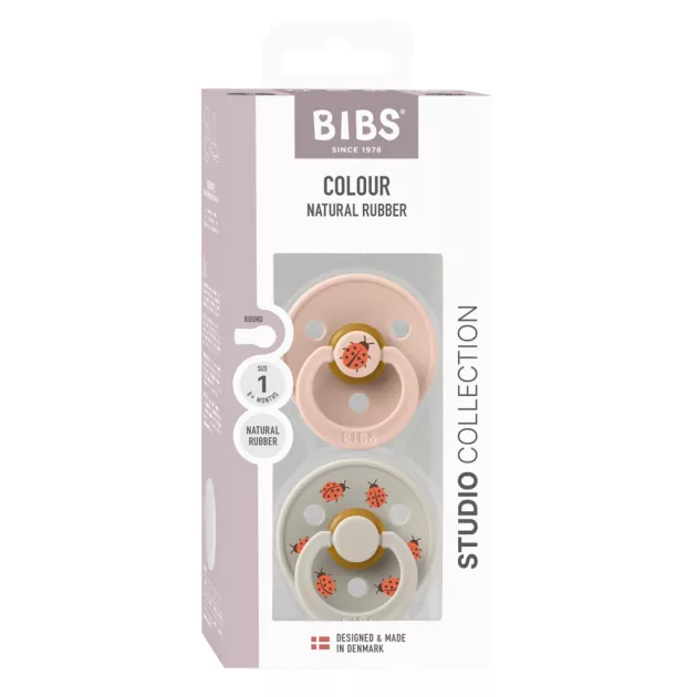 BIBS Studio Katica Colour Urban Cumi 2 db-os 0-6 hó - Púderrózsaszín mix