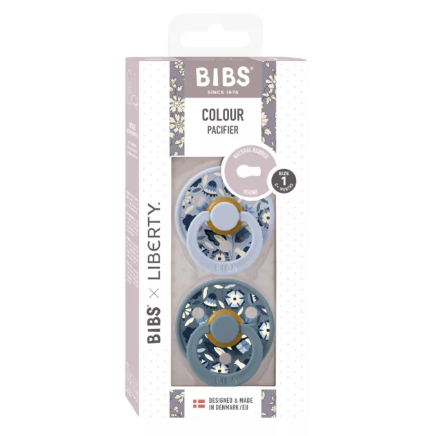 BIBS x Liberty 2-es szett Colour Bobo Cumi 0-6 hó - Hamvaskék Mix