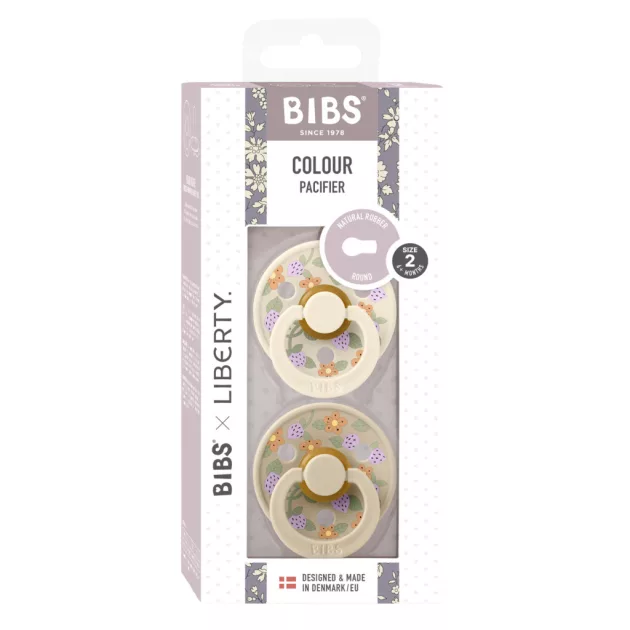 BIBS x Liberty 2-es szett Colour Cumi 6-18 hó - Szamóca Krémfehér Mix