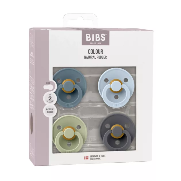 BIBS Colour Cumi 4-es szett (Páva/Zsálya/Pasztellkék/Grafit) 6-18 hó