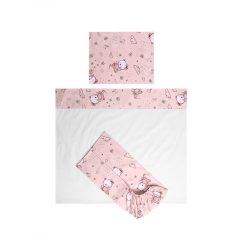   Lorelli Tiny Dream Trio ágynemű garnitúra 70x140 - Pink Ballerina Bear