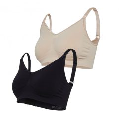   Carriwell 2db-os original szoptatós melltartó - Fekete/Bézs S/M