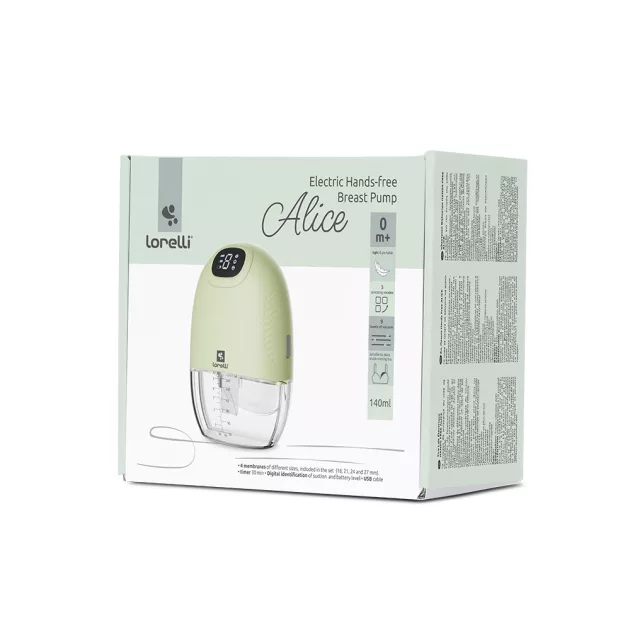 Lorelli Alice Hands Free elektromos mellszívó - Green