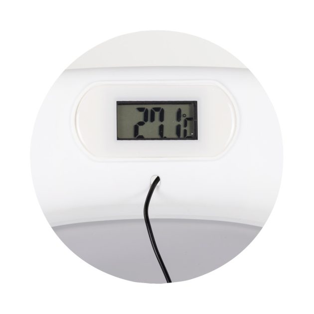 Chipolino Bubble Spa összecsukható kád vízhőmérővel, vödörrel és öblítőpohárral 83 cm - light grey