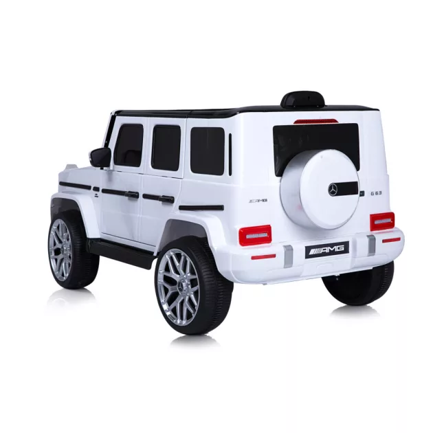 Chipolino Mercedes AMG G63 elektromos autó - white leather