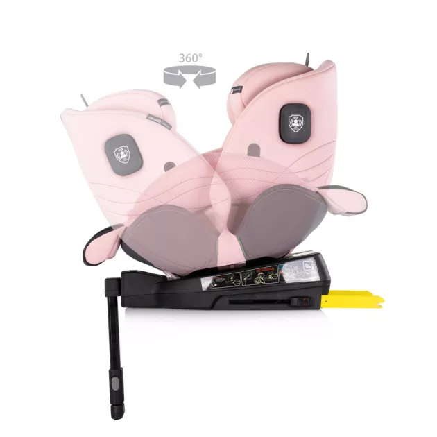 Chipolino Premium 360 autósülés I-Size 40-150cm - pink marshmallow