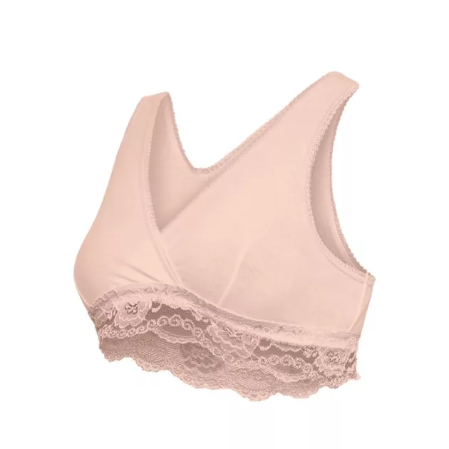 Carriwell Organikus pamut csipkés szoptatós melltartó - Testszín XL