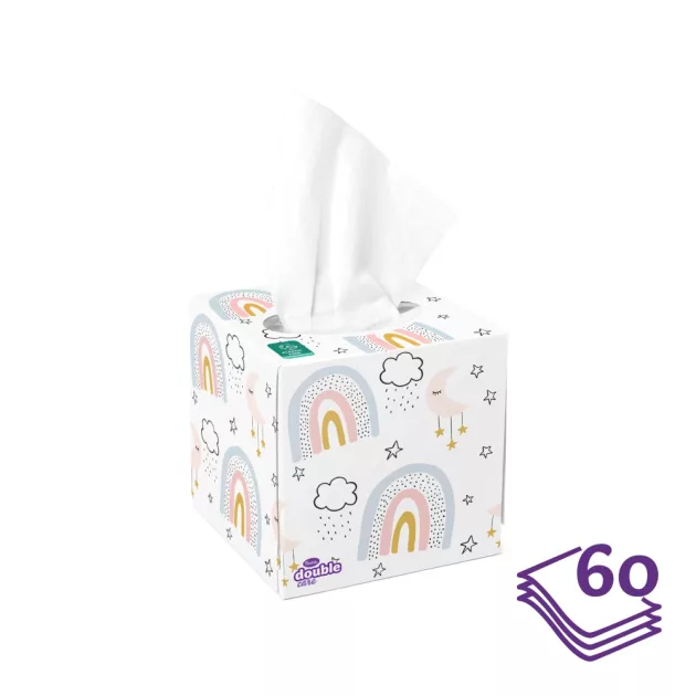 Violeta dobozos 3 rétegű papírzsebkendő, 60 db