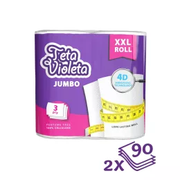 Violeta háztartási papírtörlő JUMBO XXL prémium, 2 db