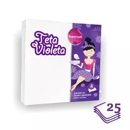 Violeta szalvéta 2 rétegű, 25 db – fehér