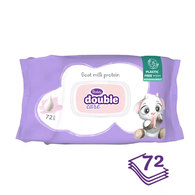 Violeta Double Care popsitörlő 72 db