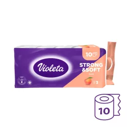 Violeta toalettpapír 3 rétegű, 10 db – barack illatú