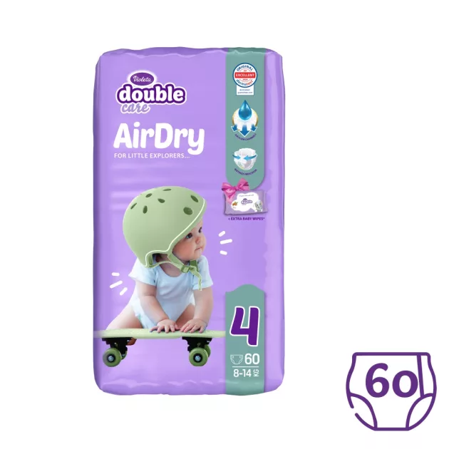 Violeta Double Care Air Dry Nadrágpelenka 4 (8-14 kg) 60 db