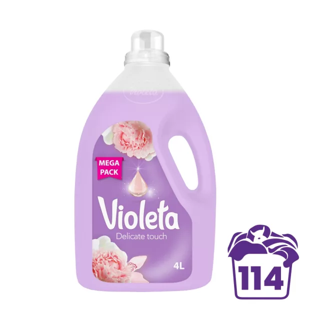 Violeta öblítő delicate touch, 4 L – lila