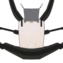 NANDU Bébi Csatos hordozó - nyersfehér-fekete