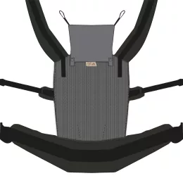 NANDU Bébi Csatos hordozó - sötétszürke-fekete