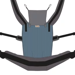 NANDU Totyogó Csatos hordozó - azúrkék-szürke