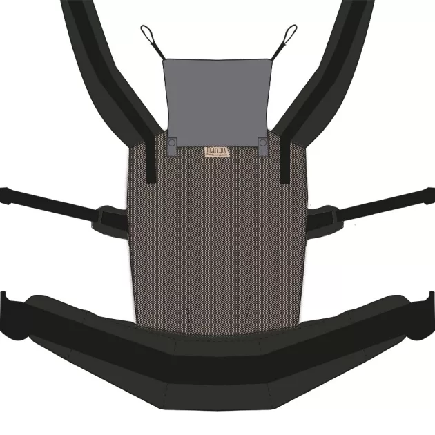 NANDU Totyogó Csatos hordozó - grizzlibarna-fekete