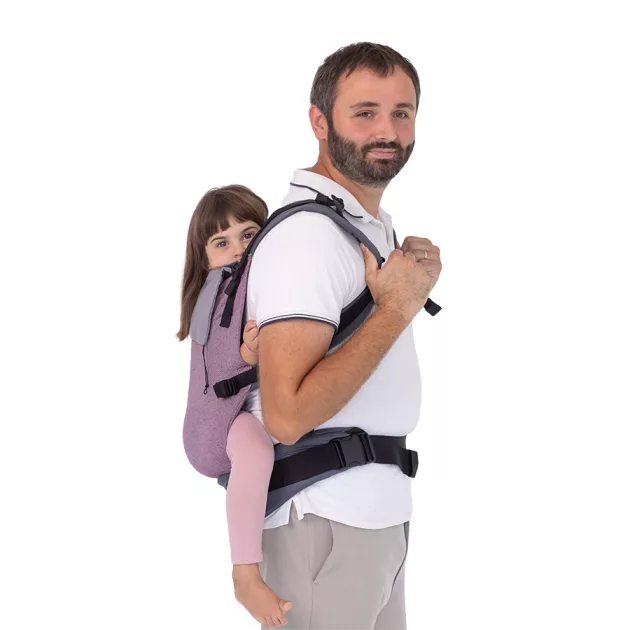 NANDU Totyogó Csatos hordozó - sötétszürke-fekete