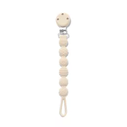 Lorelli Természetes szilikon cumitartó lánc - Beige