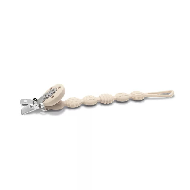 Lorelli Természetes szilikon cumitartó lánc - Beige