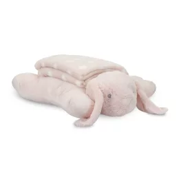   Lorelli Poffy Duo takaró 75x90 cm párnával 45x30 cm - Peach Bunny
