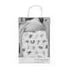 Lorelli Poffy Duo takaró 75x90 cm párnával 45x30 cm - White Grey Teddy Bear