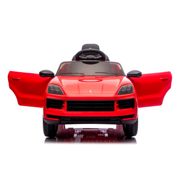 Chipolino Porsche Cayenne elektromos autó bőr üléssel - red