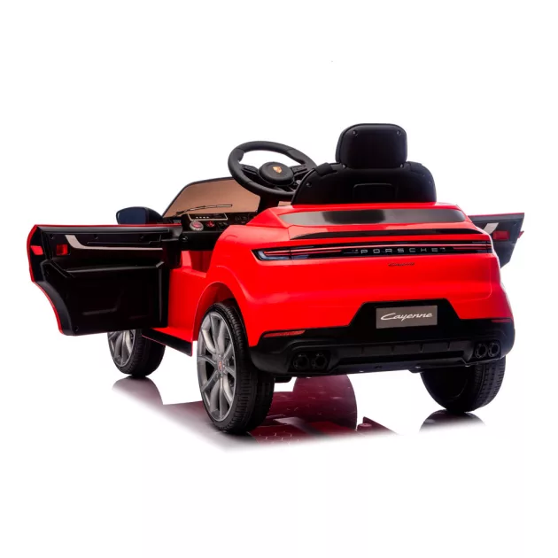Chipolino Porsche Cayenne elektromos autó bőr üléssel - red