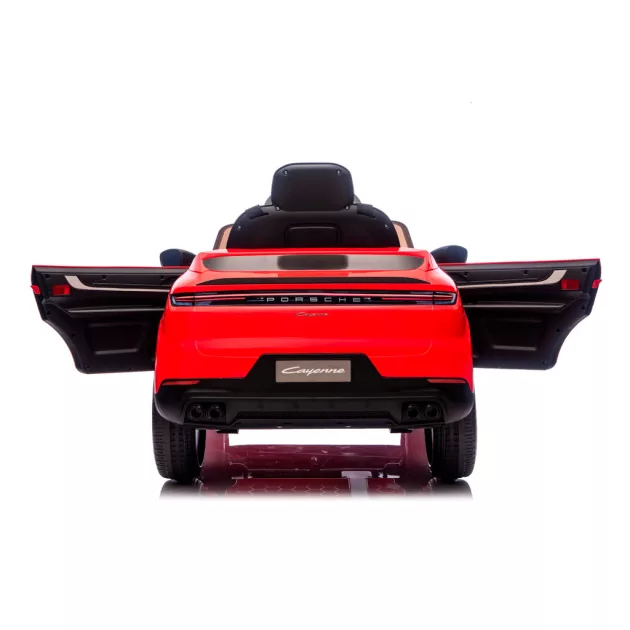 Chipolino Porsche Cayenne elektromos autó bőr üléssel - red