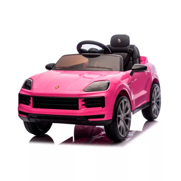 Chipolino Porsche Cayennee lektromos autó bőr üléssel - pink