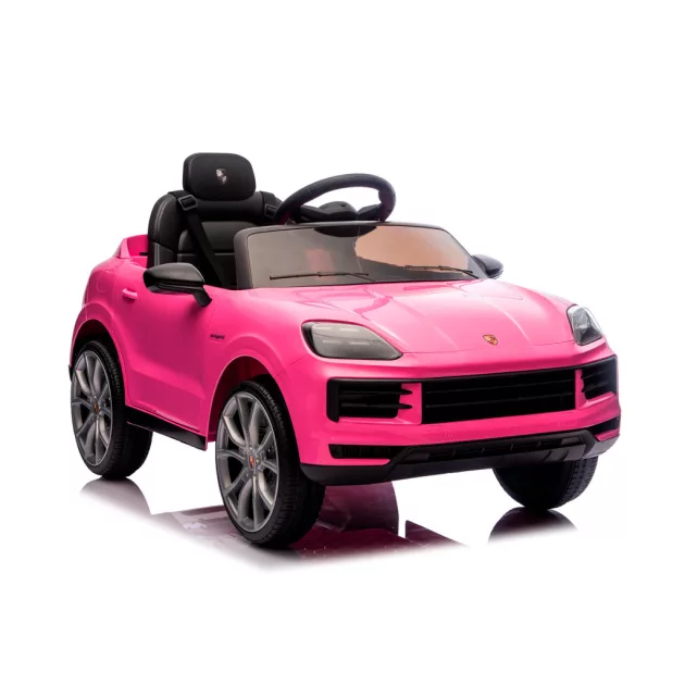Chipolino Porsche Cayennee lektromos autó bőr üléssel - pink