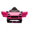 Chipolino Porsche Cayennee lektromos autó bőr üléssel - pink