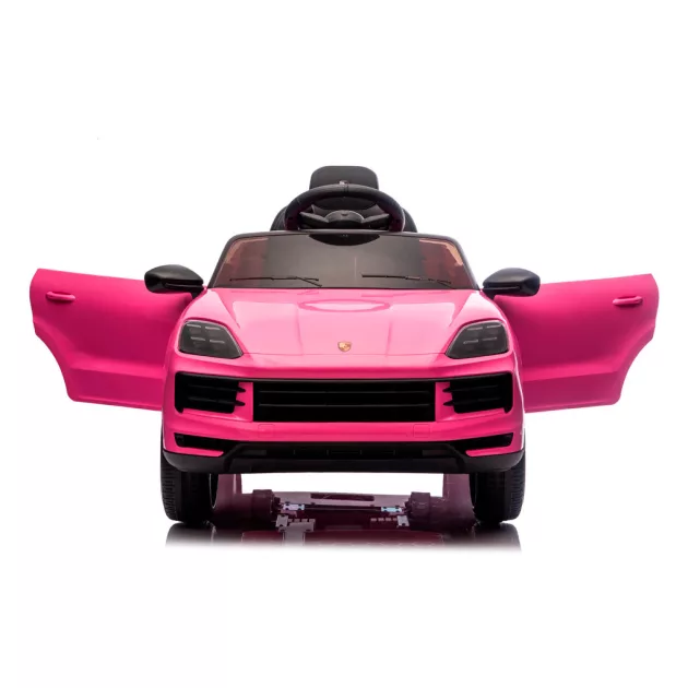 Chipolino Porsche Cayennee lektromos autó bőr üléssel - pink