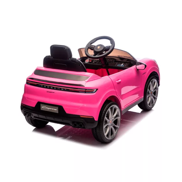 Chipolino Porsche Cayennee lektromos autó bőr üléssel - pink