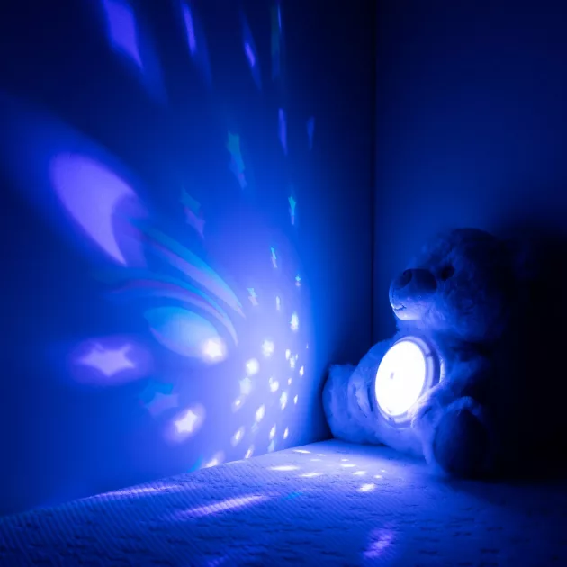Chipolino projektoros zenélő plüss játék - Bear" white