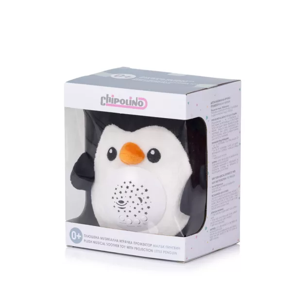 Chipolino projektoros zenélő plüss játék - Little Penguin