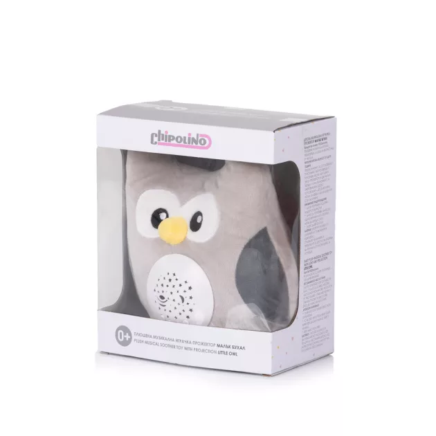 Chipolino projektoros zenélő plüss játék - Little Owl