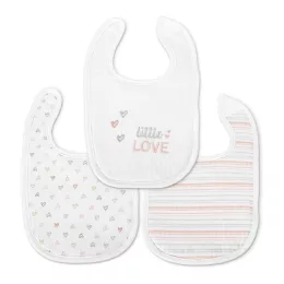 Lorelli Natural tépőzáras előke 3db - Lányos