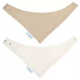   Albero Mio muszlin előke, 2 darabos csomag - WM447 Biscuit beige