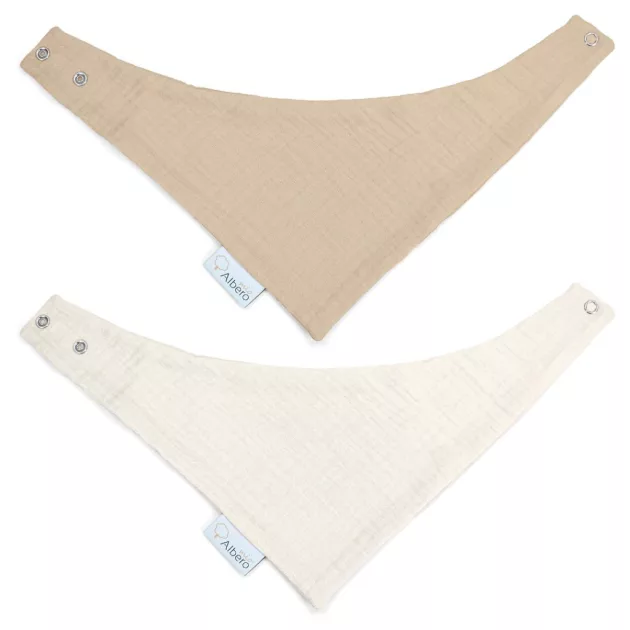 Albero Mio muszlin előke, 2 darabos csomag - WM447 Biscuit beige