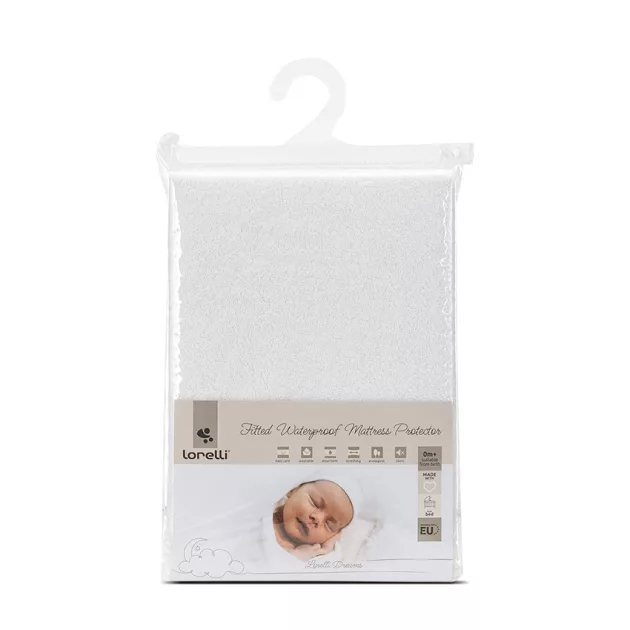 Lorelli vízhatlan gumis lepedő 60x120x20 - White