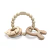 Lorelli Nyuszi szilikon és bükkfa rágóka - Natural Beige