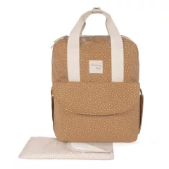 Walking Mum - Pelenkázó hátizsák - Pöttyös (Fahéj)