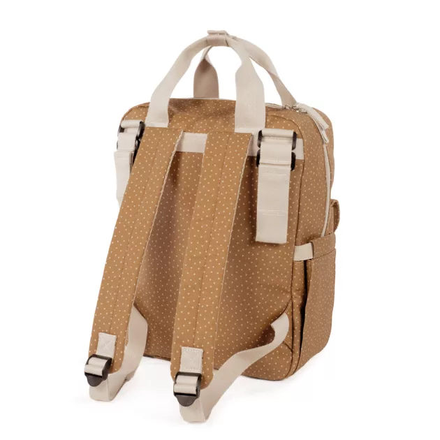 Walking Mum - Pelenkázó hátizsák - Pöttyös (Fahéj)